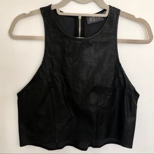 Faux Leather Crop Top